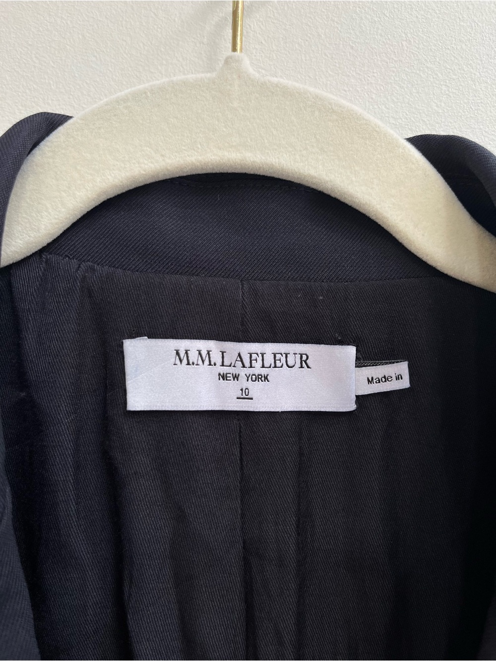 M.M Lafleur charcoal gray single button blazer wool stretch office career sz 10 - Picture 6 of 8